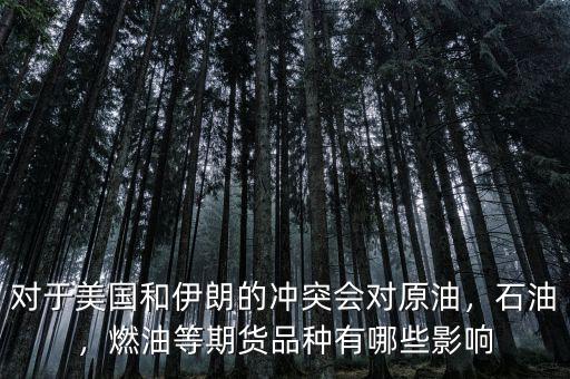 對(duì)于美國和伊朗的沖突會(huì)對(duì)原油，石油，燃油等期貨品種有哪些影響