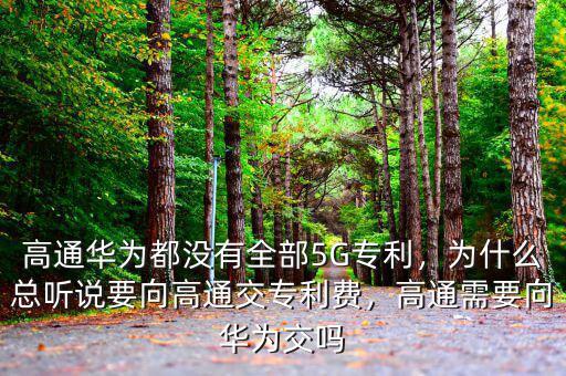 高通華為都沒有全部5G專利，為什么總聽說要向高通交專利費(fèi)，高通需要向華為交嗎