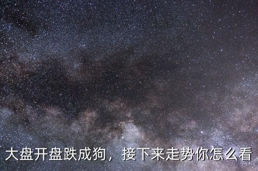 大盤開盤跌成狗，接下來走勢(shì)你怎么看