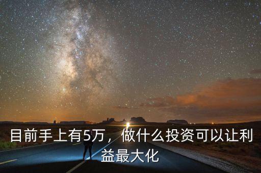 目前手上有5萬，做什么投資可以讓利益最大化