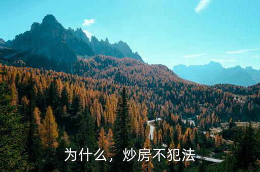 為什么，炒房不犯法