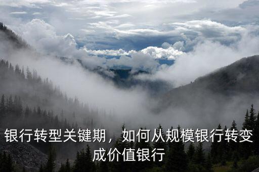 銀行轉(zhuǎn)型關(guān)鍵期，如何從規(guī)模銀行轉(zhuǎn)變成價值銀行