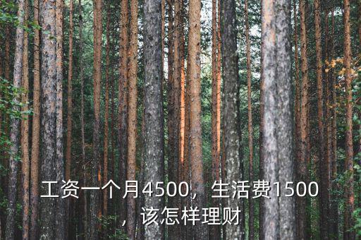 工資一個月4500，生活費1500，該怎樣理財