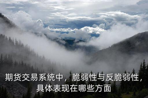 期貨交易系統(tǒng)中，脆弱性與反脆弱性，具體表現(xiàn)在哪些方面