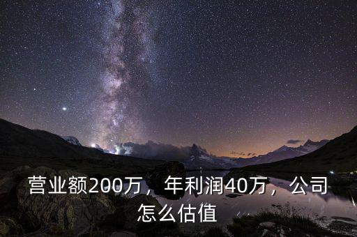 營(yíng)業(yè)額200萬(wàn)，年利潤(rùn)40萬(wàn)，公司怎么估值