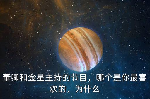 董卿和金星主持的節(jié)目，哪個(gè)是你最喜歡的，為什么