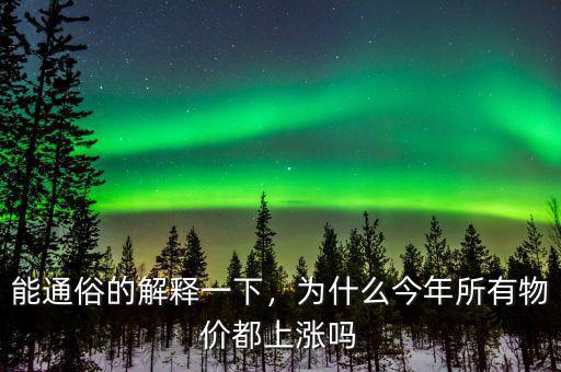 能通俗的解釋一下，為什么今年所有物價都上漲嗎