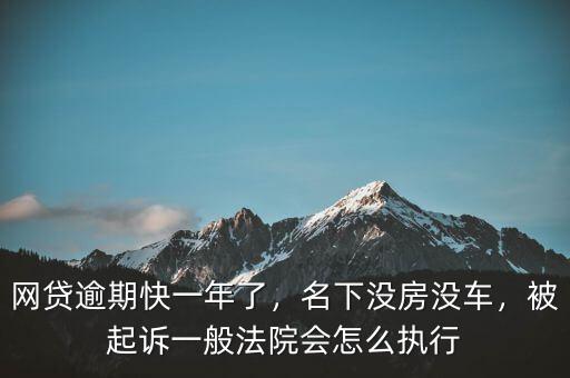 網(wǎng)貸逾期快一年了，名下沒房沒車，被起訴一般法院會(huì)怎么執(zhí)行
