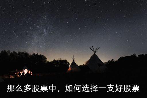那么多股票中，如何選擇一支好股票