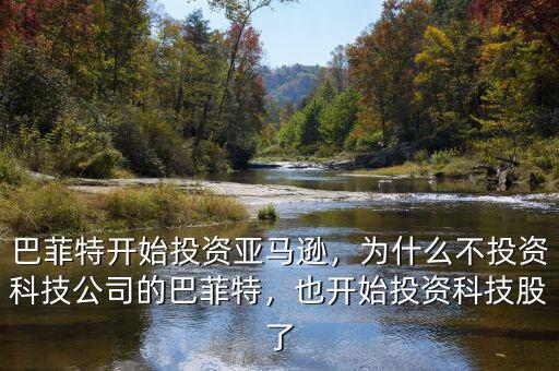 巴菲特開(kāi)始投資亞馬遜，為什么不投資科技公司的巴菲特，也開(kāi)始投資科技股了