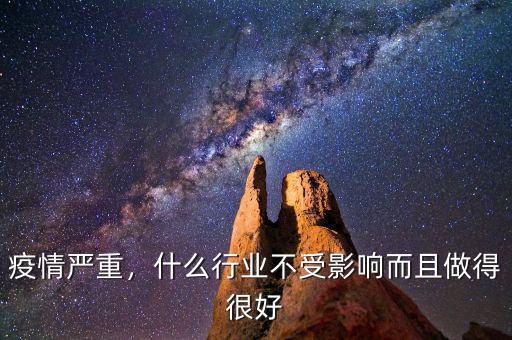 疫情嚴重，什么行業(yè)不受影響而且做得很好