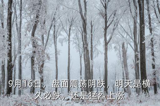 9月16日，盤面震蕩陰跌，明天是橫久必跌，還是猛烈上漲