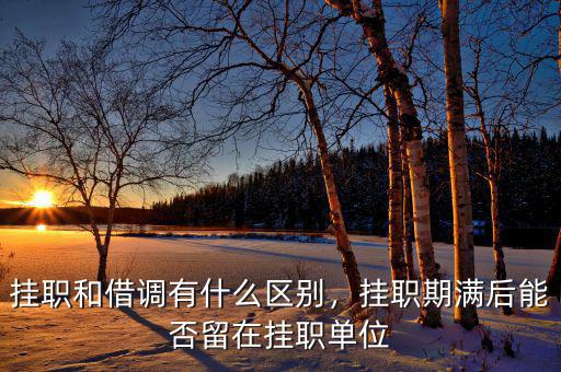 掛職和借調(diào)有什么區(qū)別，掛職期滿后能否留在掛職單位