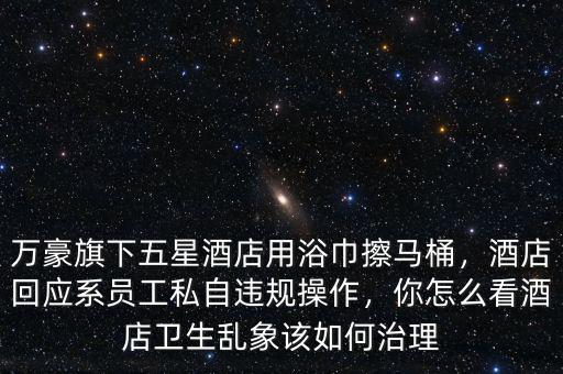萬(wàn)豪旗下五星酒店用浴巾擦馬桶，酒店回應(yīng)系員工私自違規(guī)操作，你怎么看酒店衛(wèi)生亂象該如何治理