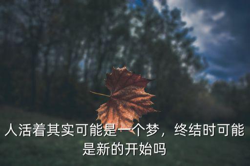 人活著其實(shí)可能是一個(gè)夢(mèng)，終結(jié)時(shí)可能是新的開(kāi)始嗎
