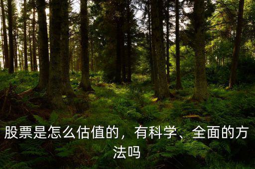 股票是怎么估值的，有科學(xué)、全面的方法嗎