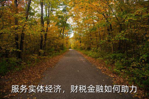 服務(wù)實(shí)體經(jīng)濟(jì)，財(cái)稅金融如何助力