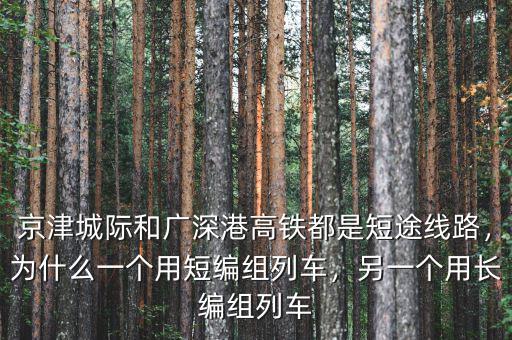 京津城際和廣深港高鐵都是短途線路，為什么一個(gè)用短編組列車，另一個(gè)用長(zhǎng)編組列車