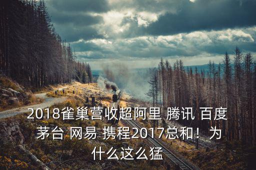 2018雀巢營收超阿里 騰訊 百度 茅臺 網(wǎng)易 攜程2017總和！為什么這么猛