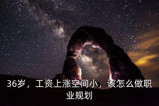 36歲，工資上漲空間小，該怎么做職業(yè)規(guī)劃