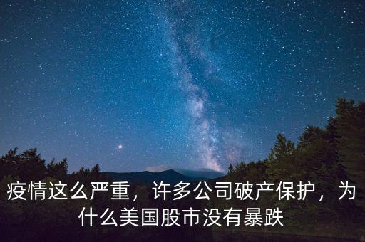 疫情這么嚴(yán)重，許多公司破產(chǎn)保護(hù)，為什么美國股市沒有暴跌