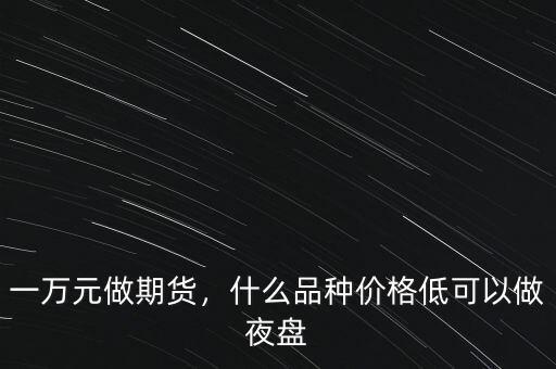 一萬元做期貨，什么品種價格低可以做夜盤
