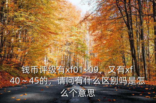錢幣評級有xf01~09，又有xf40～45的，請問有什么區(qū)別嗎是怎么個意思