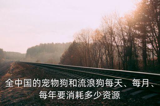 全中國的寵物狗和流浪狗每天、每月、每年要消耗多少資源