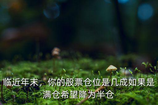 臨近年末，你的股票倉(cāng)位是幾成如果是滿倉(cāng)希望降為半倉(cāng)
