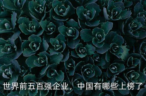 世界前五百?gòu)?qiáng)企業(yè)，中國(guó)有哪些上榜了