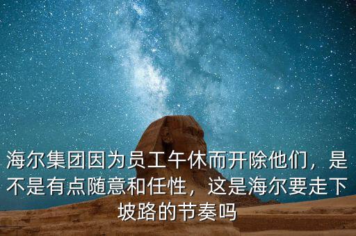 海爾集團(tuán)因?yàn)閱T工午休而開(kāi)除他們，是不是有點(diǎn)隨意和任性，這是海爾要走下坡路的節(jié)奏嗎