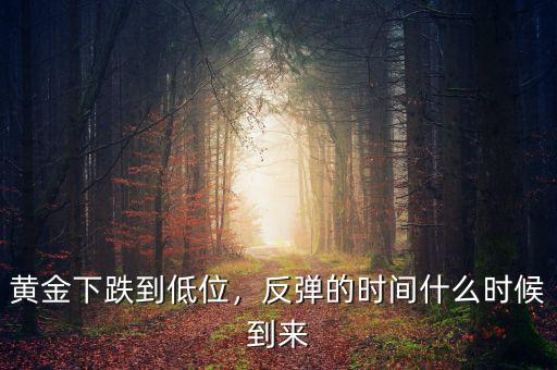 黃金下跌到低位，反彈的時間什么時候到來