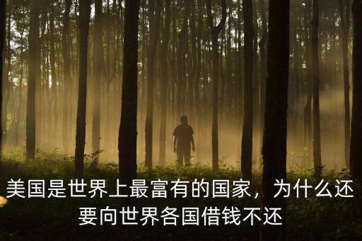 美國是世界上最富有的國家，為什么還要向世界各國借錢不還