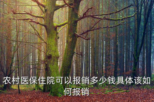 農(nóng)醫(yī)?，F(xiàn)在能報(bào)銷多少,具體該如何報(bào)銷