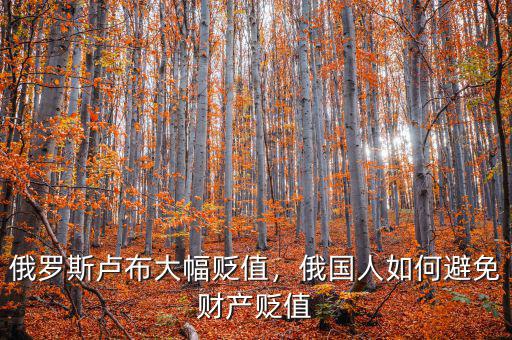 俄羅斯盧布大幅貶值，俄國人如何避免財產(chǎn)貶值