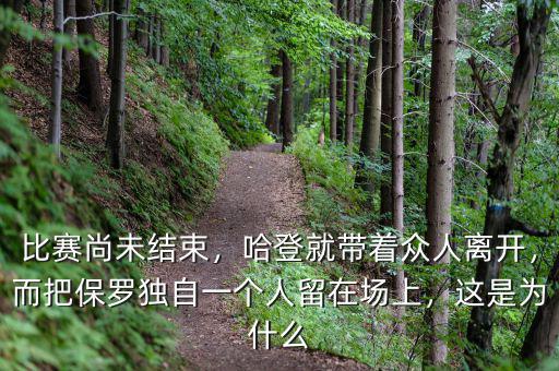比賽尚未結(jié)束，哈登就帶著眾人離開，而把保羅獨自一個人留在場上，這是為什么