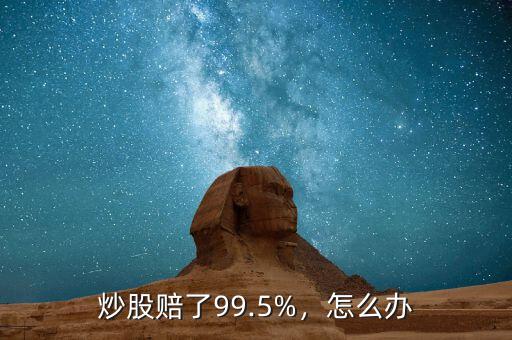 炒股賠了99.5%，怎么辦