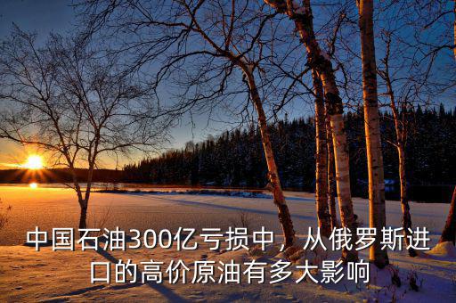中國石油300億虧損中，從俄羅斯進(jìn)口的高價(jià)原油有多大影響