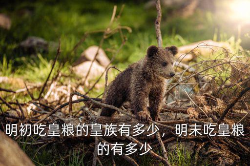 明初吃皇糧的皇族有多少，明末吃皇糧的有多少
