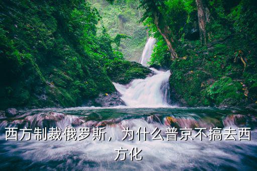 西方制裁俄羅斯，為什么普京不搞去西方化