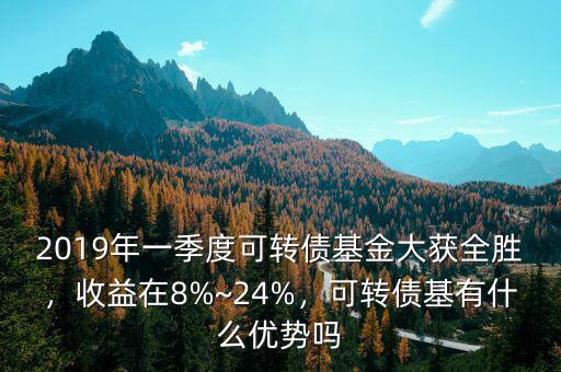 2019年一季度可轉(zhuǎn)債基金大獲全勝，收益在8%~24%，可轉(zhuǎn)債基有什么優(yōu)勢嗎