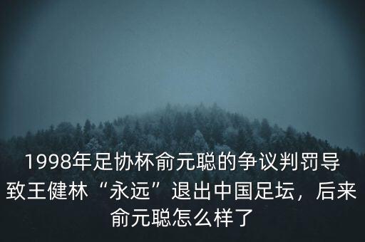 1998年足協(xié)杯俞元聰?shù)臓幾h判罰導(dǎo)致王健林“永遠”退出中國足壇，后來俞元聰怎么樣了
