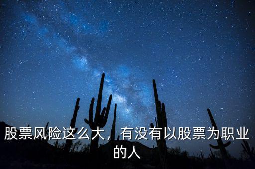 股票風(fēng)險這么大，有沒有以股票為職業(yè)的人
