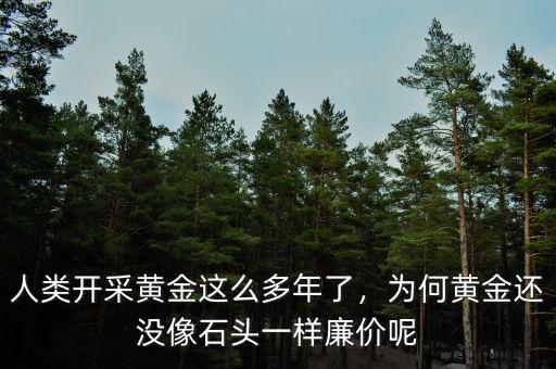 人類開采黃金這么多年了，為何黃金還沒像石頭一樣廉價呢