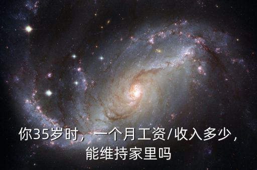 你35歲時，一個月工資/收入多少，能維持家里嗎