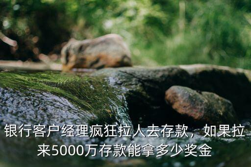 銀行客戶經(jīng)理瘋狂拉人去存款，如果拉來5000萬存款能拿多少獎(jiǎng)金