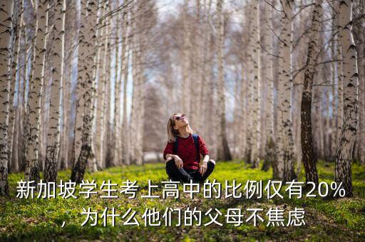 新加坡學(xué)生考上高中的比例僅有20%，為什么他們的父母不焦慮