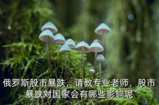 俄羅斯股市暴跌，請教專業(yè)老師，股市暴跌對國家會有哪些影響呢