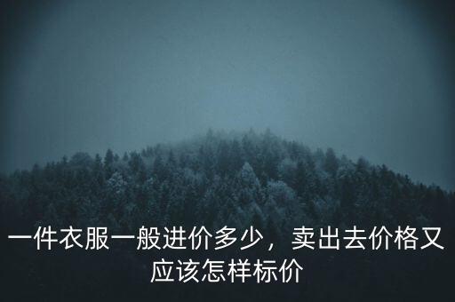一件衣服一般進(jìn)價(jià)多少，賣出去價(jià)格又應(yīng)該怎樣標(biāo)價(jià)