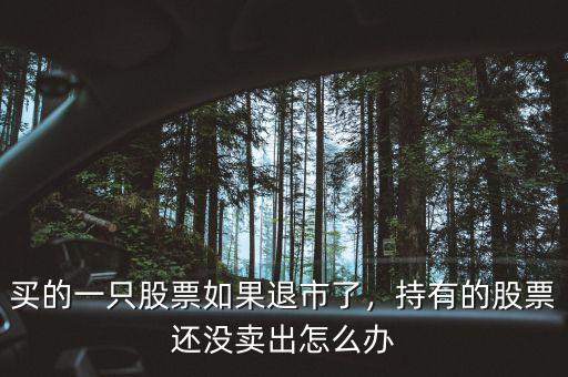 買的一只股票如果退市了，持有的股票還沒賣出怎么辦